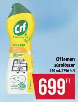 Coop Cif lemon súrolószer ajánlat