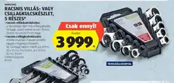 ALDI Racsnis villás- vagy csillagkulcskészlet, 5 részes ajánlat