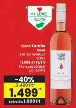Interspar Gere Tamás Rosé ajánlat