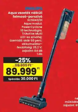 Interspar PHILIPS Aqua vezeték nélküli felmosó-porszívó XC5043/01 ajánlat