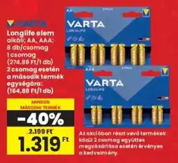 Interspar VARTA Longlife elem ajánlat