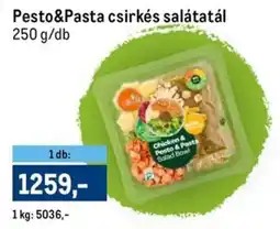 Metro Pesto&Pasta csirkés salátatál ajánlat