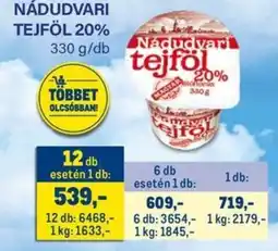 Metro Nádudvari tejföl 20% ajánlat