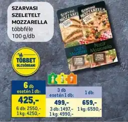 Metro Szarvasi szeletelt mozzarella ajánlat