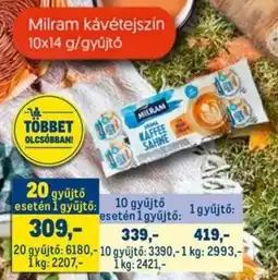 Metro Milram kávétejszín ajánlat