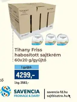 Metro Tihany Friss habosított sajtkrém ajánlat