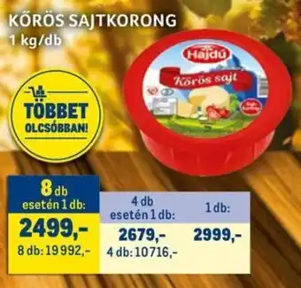 Metro Körös sajtkorong ajánlat