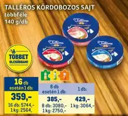 Metro Talléros kördobozos sajt ajánlat