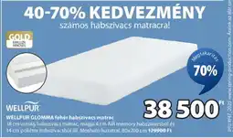 JYSK WELLPUR GLOMMA fehér habszivacs matrac ajánlat