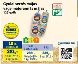 Metro Gyulai sertés májas, majorannás májas ajánlat