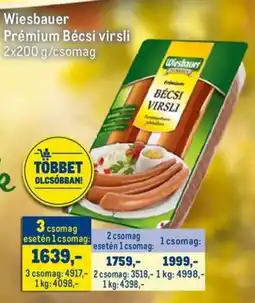 Metro Wiesbauer Prémium Bécsi virsli ajánlat