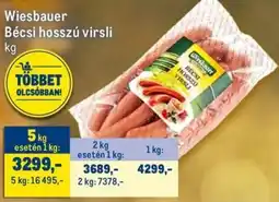 Metro Wiesbauer Bécsi hosszú virsli ajánlat