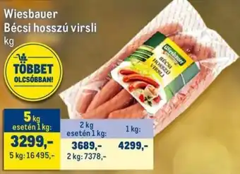 Metro Wiesbauer Bécsi hosszú virsli ajánlat