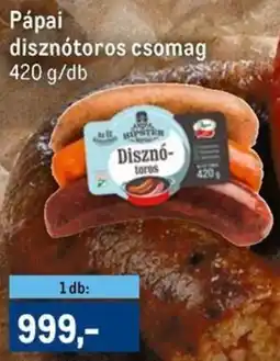 Metro Pápai disznótoros csomag ajánlat