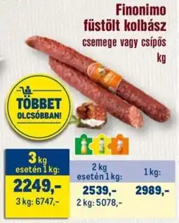 Metro Finonimo füstölt kolbász ajánlat