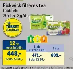 Metro Pickwick filteres tea ajánlat