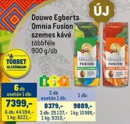 Metro Douwe Egberts Omnia Fusion szemes kávé ajánlat