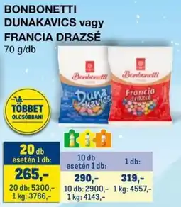 Metro Bonbonetti dunakavics, francia drazsé ajánlat