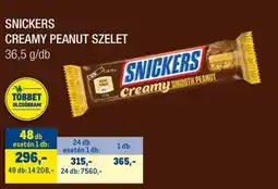 Metro Snickers Creamy Peanut szelet ajánlat