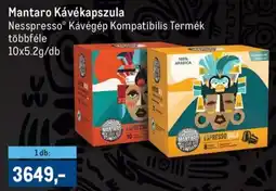 Metro Mantaro Kávékapszula ajánlat