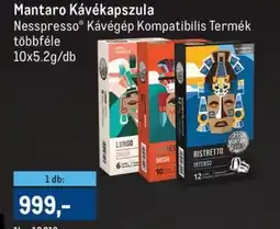 Metro Mantaro Kávékapszula ajánlat