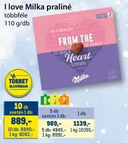 Metro I love Milka praliné ajánlat