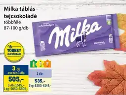 Metro Milka táblás tejcsokoládé ajánlat