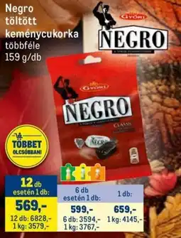 Metro Negro töltött keménycukorka ajánlat