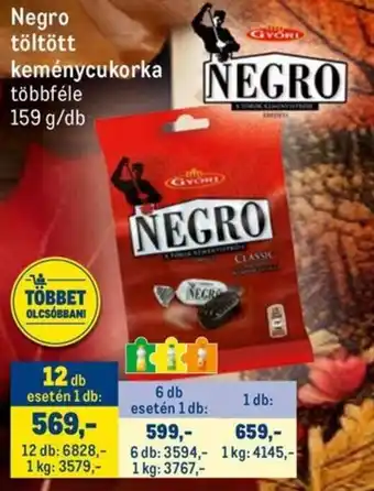 Metro Negro töltött keménycukorka ajánlat
