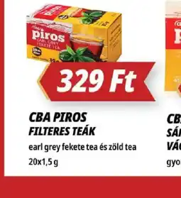 Príma CBA PIROS FILTERES TEÁK ajánlat