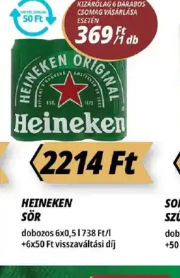 Príma HEINEKEN SÖR ajánlat