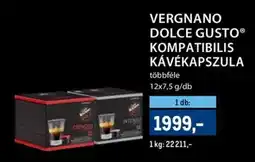 Metro Vergnano Dolce Gusto kompatibilis kávékapszula ajánlat