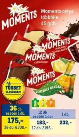 Metro Moments ostya ajánlat