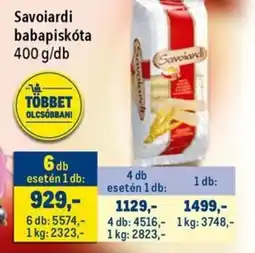 Metro Savoiardi babapiskóta ajánlat