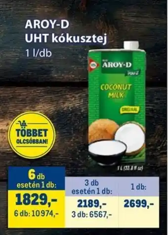Metro AROY-D UHT kókusztej ajánlat