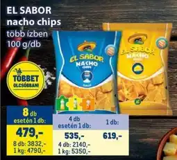 Metro EL SABOR nacho chips ajánlat