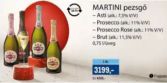 Metro MARTINI pezsgő ajánlat
