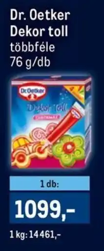 Metro Dr Oetker Dekor toll ajánlat