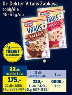 Metro Dr. Oekter Vitalis Zabkása ajánlat