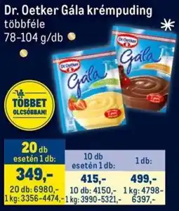 Metro Dr. Oetker Gála krémpuding ajánlat
