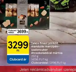 Tesco Tesco finest pörkölt mandulás marcipán-szaloncukor ajánlat