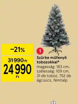 Tesco Szürke műfenyő ajánlat