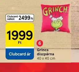 Tesco Grincs díszpárna ajánlat