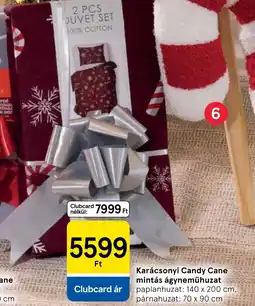 Tesco Karácsonyi Candy Cane mintás ágyneműhuzat ajánlat