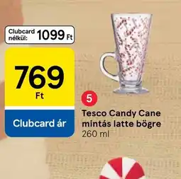 Tesco Tesco Candy Cane mintás latte bögre ajánlat