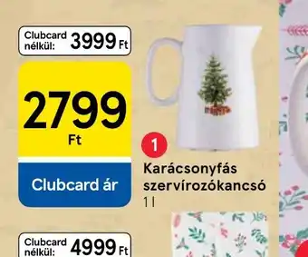 Tesco Karácsonyfás szervírozkancs ajánlat