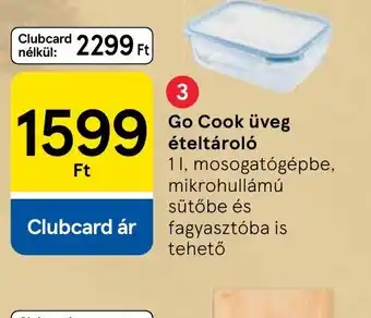 Tesco Go Cook üveg ételtárol ajánlat