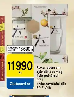 Tesco Roku japán gin ajánlat