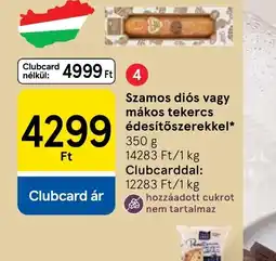 Tesco Számos dis vagy mákos tekercs ajánlat