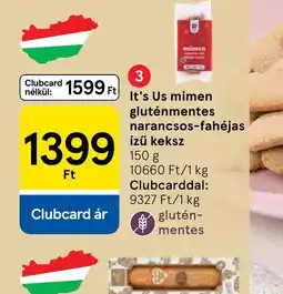 Tesco It's Us mimen narancsos-fahéjas ízű keksz ajánlat